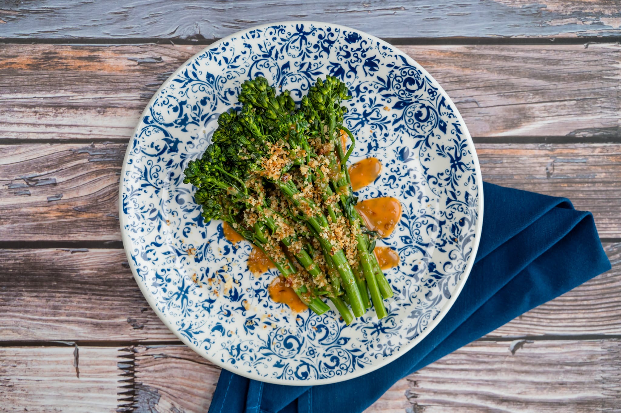 Broccolini with toasted breadcrumbs and chipotle aioli