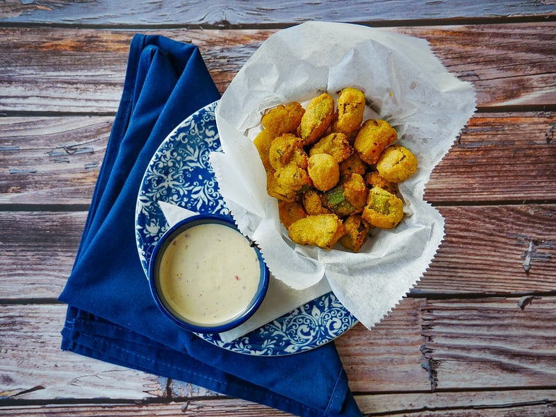 southern fried okra small plate