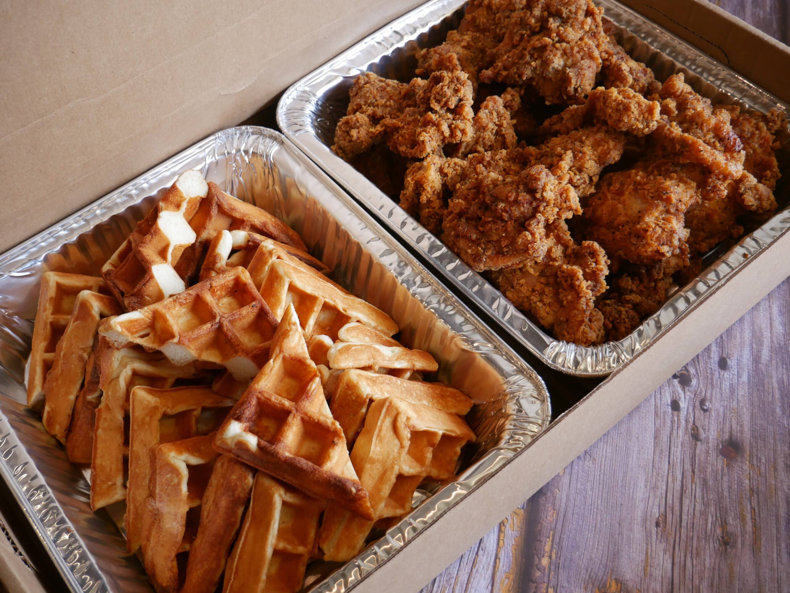 Tupelo Honey catering brunch entrée classic chicken & waffles