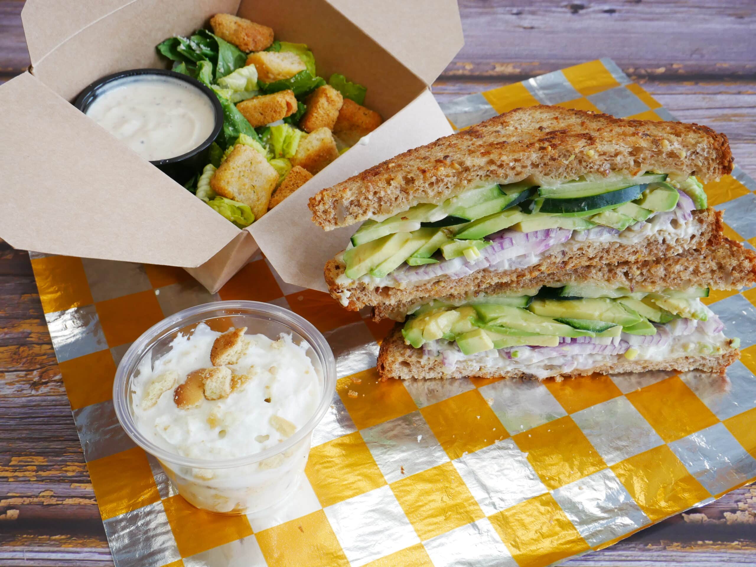 Tupelo Honey catering lunch box avocado melt
